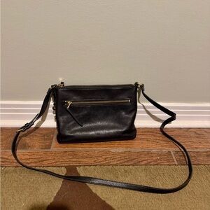 Fossil Black Leather Crossbody Bag